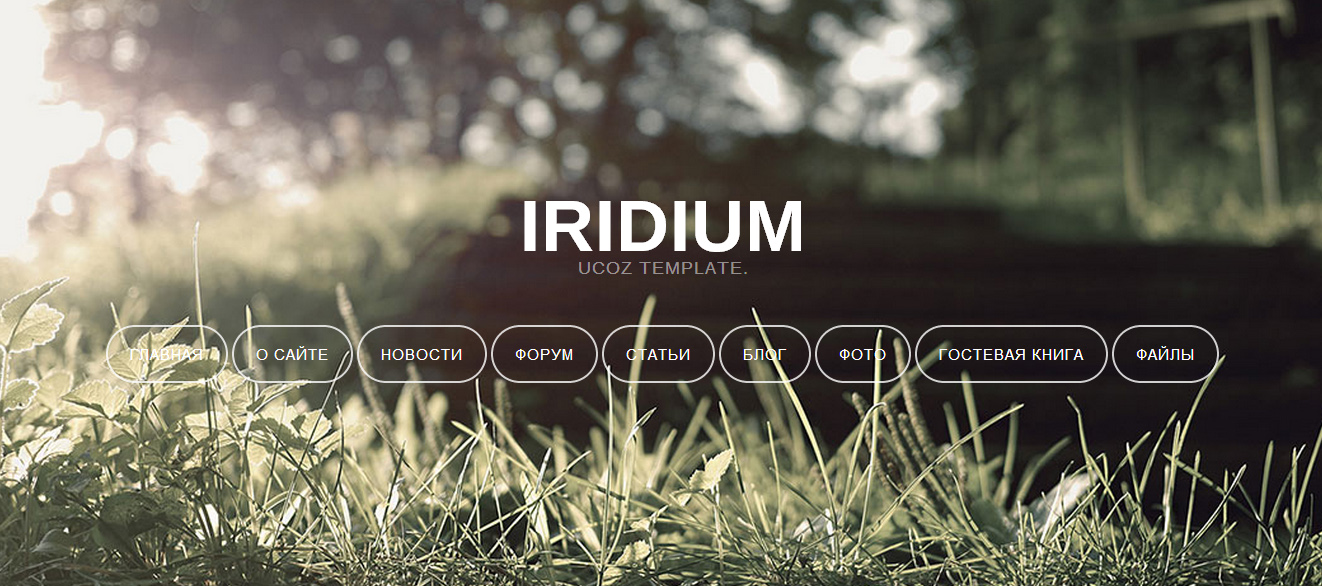 Iridium шаблон сайта-визитки